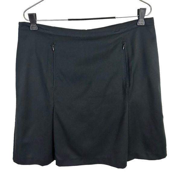 TAIL Solid Black Knit SKORT Skirt Shorts 12 Zip Golf Zip Tennis Sport Pickleball - Picture 1 of 13